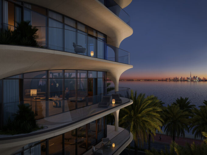 Ocean House by Ellington Balcony view night 1